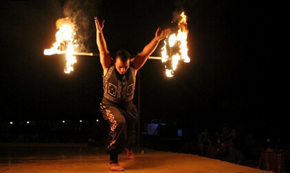 fireshow in dubai desert